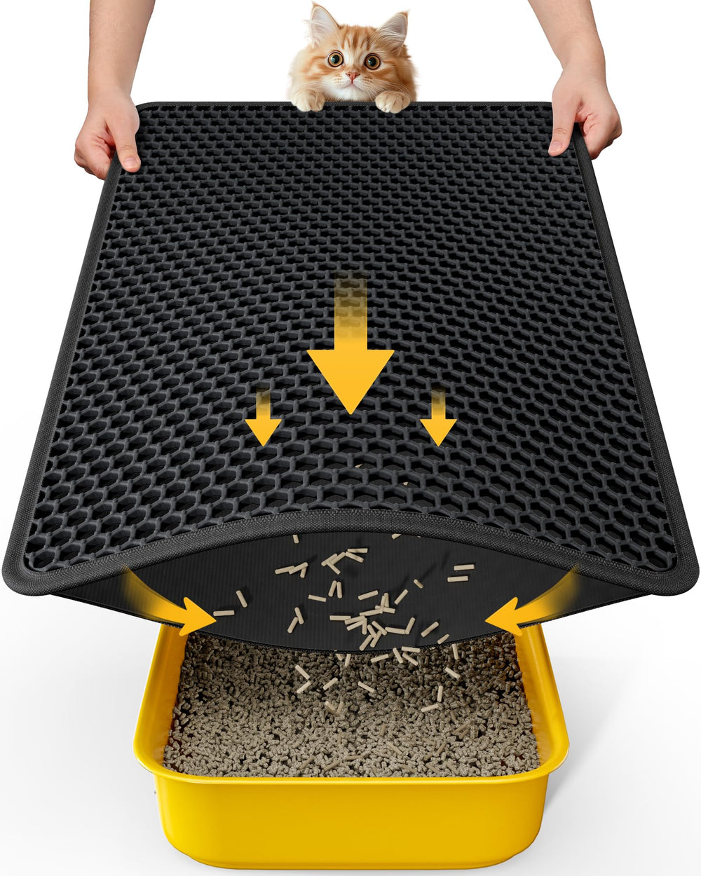Powools tapis litiere double capture capture la litiere et facilite le nettoyage