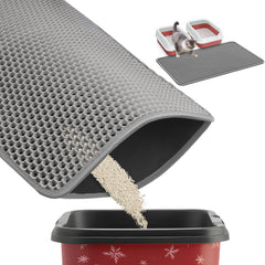 Powools tapis-litiere double-couches anti-deversement: capture les particules pour un sol plus propre.
