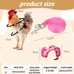Laisse Prasacco de 125 cm pour poulet, pratique en promenade.