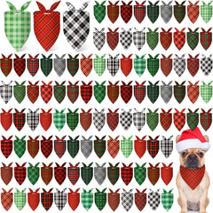 Bandanas Preboun pour chien plaid Noël, 200 pièces idéales pour fêtes et photos.