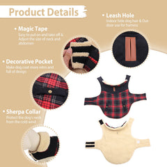 Intérieur en polaire du manteau Preferhouse pour petit chien — douceur premium.