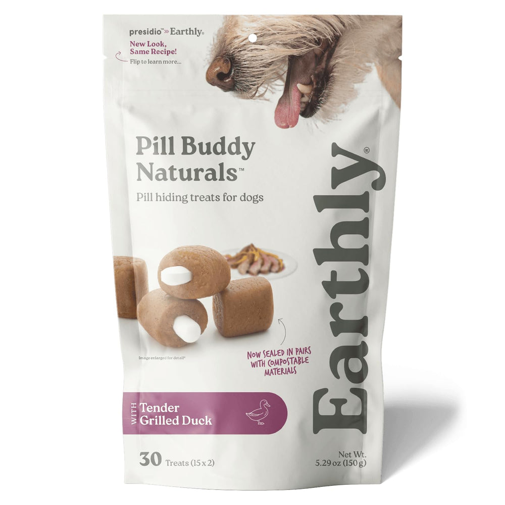 Presidio Pill Buddy Naturels Canard – emballage amélioré pour une fraîcheur durable.