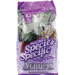 Pretty Bird nourriture oiseaux africains specifique, sac de 3 lb, riche en calcium pour la vitalite des oiseaux.