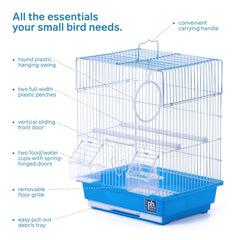 Bac à débris amovible facilitant le nettoyage de la cage Prevue Hendryx.