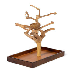Prevue Hendryx Coffeawood Java Tree Minis — base à pieds en caoutchouc protège les surfaces.