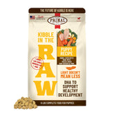 Primal Pet Foods croquettes lyophilisées crues en sachet, saveur naturelle et nutrition préservée.