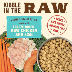Sachet Primal Kibble en The Raw ouvert, service rapide sans préparation.