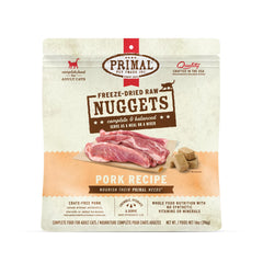 Primal Nuggets porc cru lyophilisé pour chat – protéines élevées et digestibilité