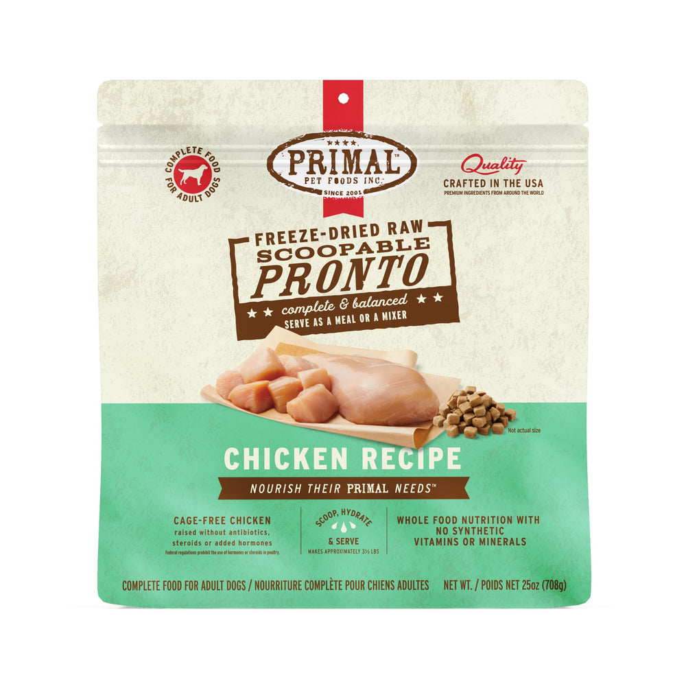 Primal Pronto Mini Nuggets poulet, scoop et servir facilement.