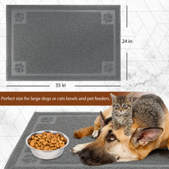 Tapis anti dérapant Prime Pets gris, bol stable pendant le repas