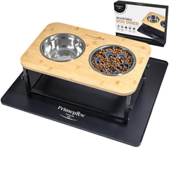 PrimePaw Naturals support élevé pour chien favorisant une posture confortable lors des repas.