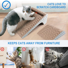 PrimePets boule-clochette-chat sur grattoir-carton stimule le jeu et l’exploration.