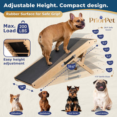 PRIORPET rampe chien bois bouleau solide, solution durable pour canapé