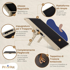 PriorPET rampe hauteur-reglable: adaptée de 7 à 20 pouces pour canapé ou lit.
