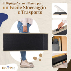 PriorPET rampe pliage: mécanisme compact permet un rangement facile et rapide.