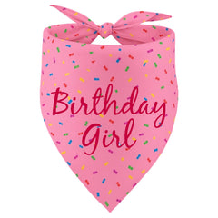 PRITIWEL bandana anniversaire chien rose pale, accessoire photo idéal pour fête.