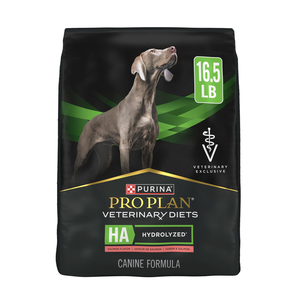 Pro Plan Veterinary Diets HA croquettes saumon, texture croquante et digestible.