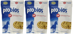 Lot de 3 paquets Probios pour chevaux, pratique et prêt à l’emploi.