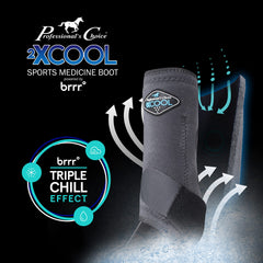 Professional's Choice 2XCOOL bottes sport cheval – patch Kevlar renforcé pour durabilité.