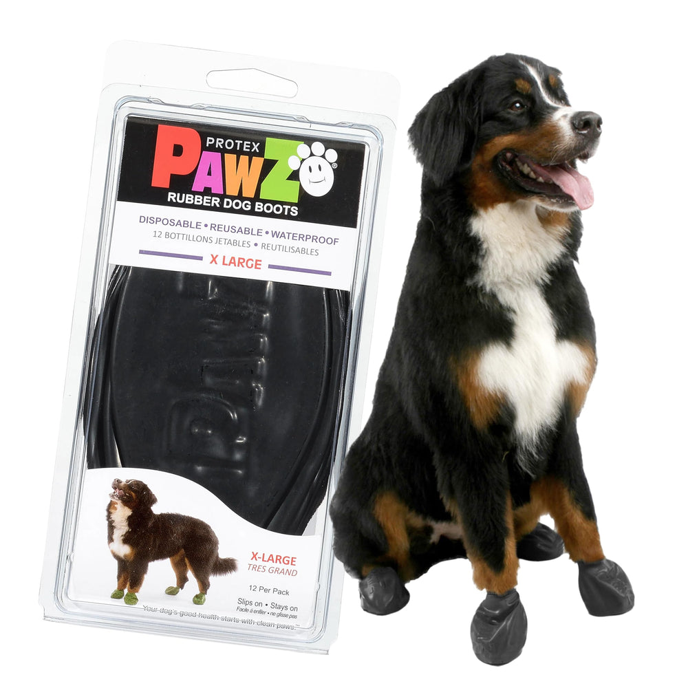 Protex PawZ bottes pour chien grandes pattes, vue avant, protection efficace lors des promenades.
