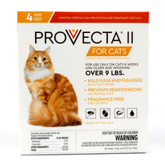 Provecta II pour grands chats: application topique facile prévient puces et tiques.