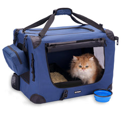 Prutapet grande caisse chat – espace intérieur pour se tenir et se détendre en voyage.