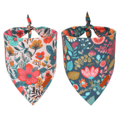 Bandana floral PTDECOR pour chien en rose, sorties quotidiennes.