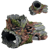 PTFJZ arbre creux pour aquarium – refuge sûr pour betta et petits poissons.