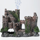PTFJZ château-aquarium bulleur pour un décor réaliste et ambiance aquatique.