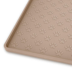 Tapis Ptlom pour alimentation canine, bords hauts pour prévenir les débordements.