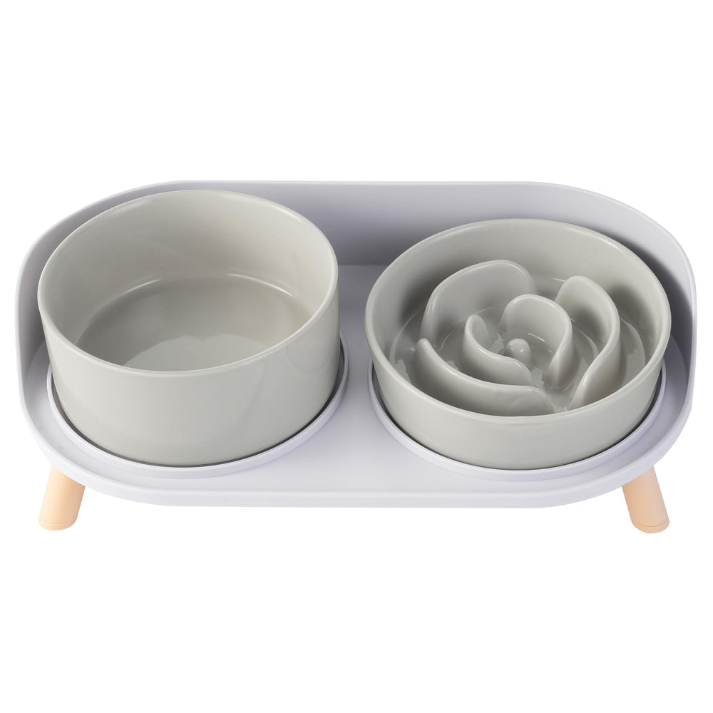 PTOBER gamelle lente surélevée: ensemble pratique pour repas plus calmes et propres.