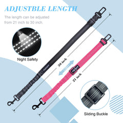 PUEENOD ceinture securite chien reglage universel 53-76 cm: ajustement rapide pour toutes tailles.