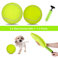 PULEEBO balle tennis géante 8 pouces, visuelle et facile à retrouver.