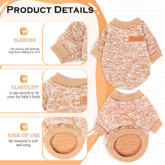 Pull-chien-petit-rayures-douces: motif gai pour promenades quotidiennes.