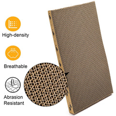 Pumtus boite-grattoir-chat-ensemble-3 : tapis remplaçable pour varier textures et jeux.