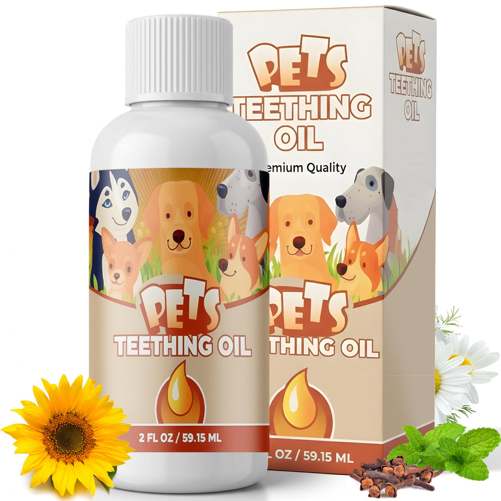 Punkin Butt huile dentition chiots — soulagement des gencives irritées grâce à une bouteille pratique.