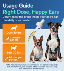 Pup Labs Ear Clear – formulation naturelle à base d'huile d'olive et d'extraits