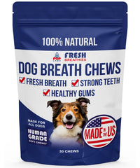 Pup Labs Fresh Breathies emballage prêt à offrir une haleine plus fraîche.
