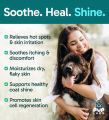 Pup Labs K9 Soothe application-3-pompes : facilite l’application ciblée sur la zone irritée.
