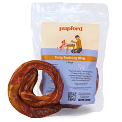 Anneaux Pupford à mâcher boeuf naturel pour chiots — texture adaptée à la dentition.
