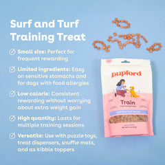 Pupford, emballage compact et pratique pour entraînement en déplacement.
