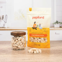 Pupford Texture Viande Poulet : récompense savoureuse pour chiots.