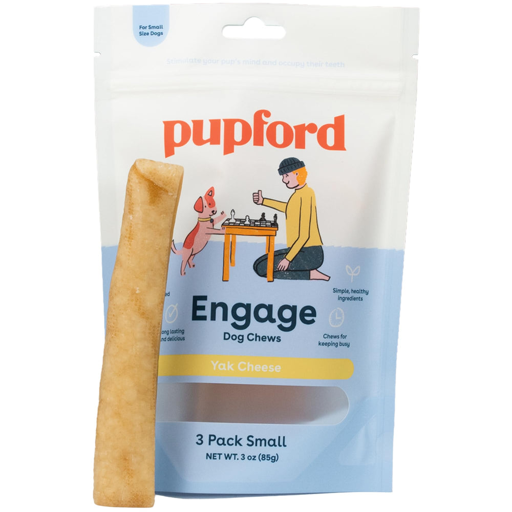 Friandises Pupford au fromage de yak dans une boîte-lot-petit, idéal pour récompenser lors des entraînements.