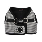 Puppia Amatus harnais gilet motif pied-de-poule pour balades élégantes et confortables