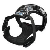 Harnais Puppia Cynthia avec motif floral, vue avant, confort pour promenades.
