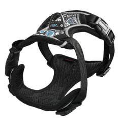Harnais Puppia Cynthia avec motif floral, vue avant, confort pour promenades.
