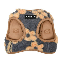 Détail motif floral sur le harnais Puppia Ren Vest.
