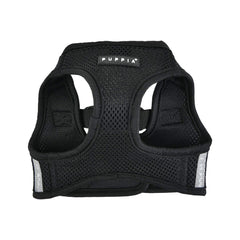 Puppia Soft Vest Harness Pro noir XL, vue arrière; sécurité et ajustement.