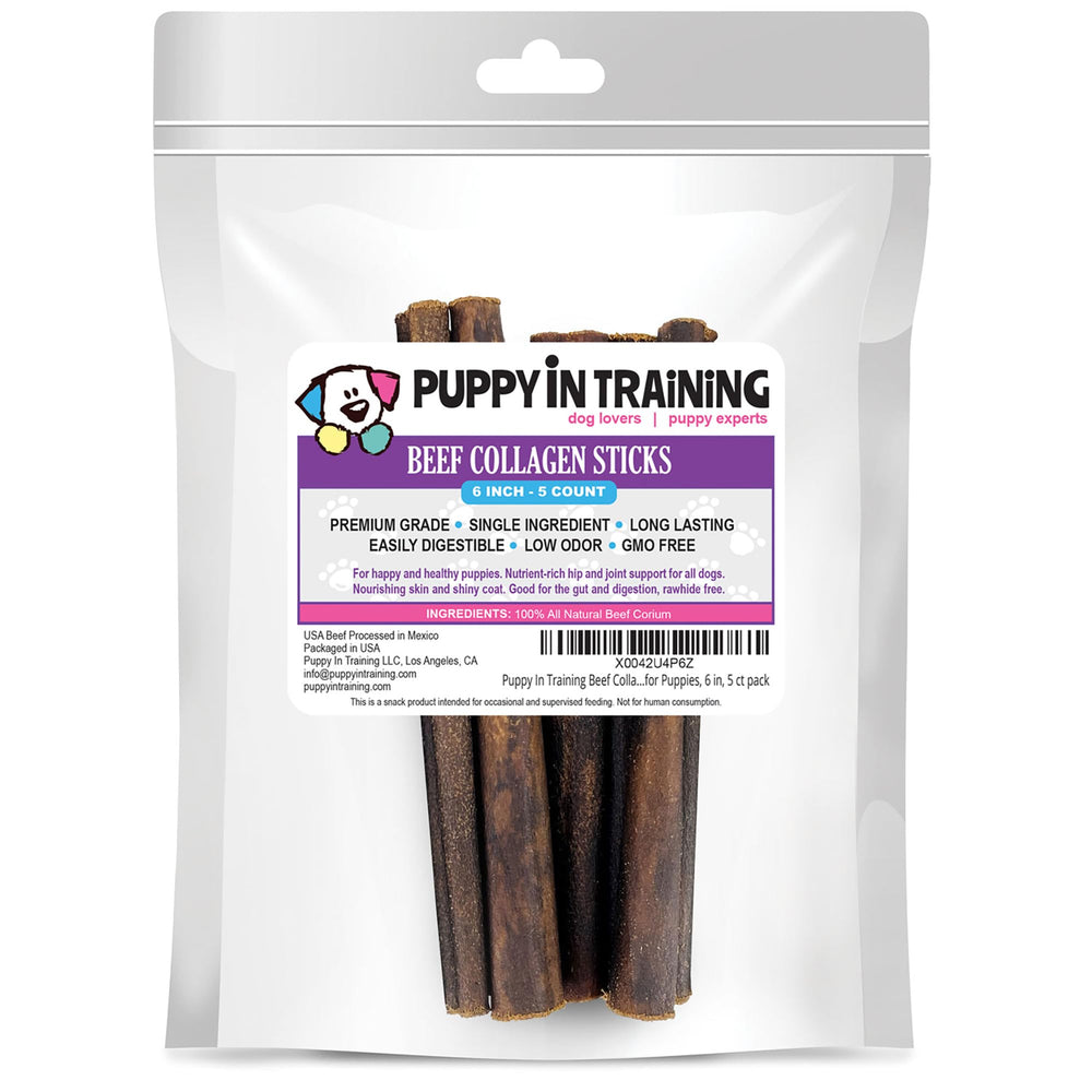 Puppy In Training bâtonnets collagène boeuf pour chien; mastication durable et goût savoureux.