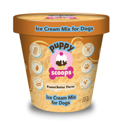 Puppy Scoops poudre-glace chien beurre-cacahuete, préparation rapide et friandise à domicile